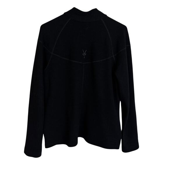 IBEX Wool Jacket Womens Large Black Full Zip Outdoors HIking Wool Embroidered - Picture 2 of 13